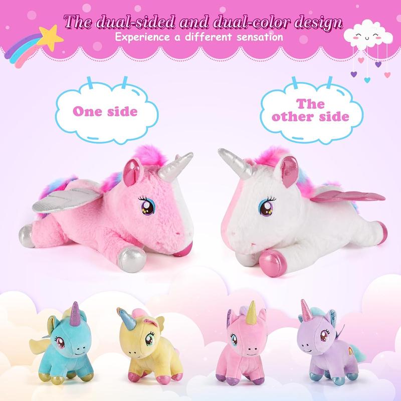 Christmas gift for girls Mommy Unicorn & 4 Baby Unicorns 5-Piece Plush Set - Perfect Gift for Girls Ages 3-8