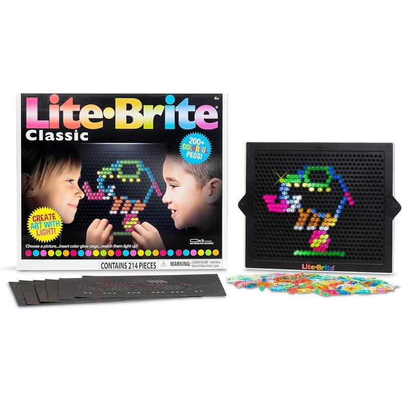 Lite Brite Classic, Favorite Retro Toy - Create Art with Light, STEM, Educational Learning, Holiday, Birthday, Gift, Boys, Kid, Toddler, Girls Age 4+