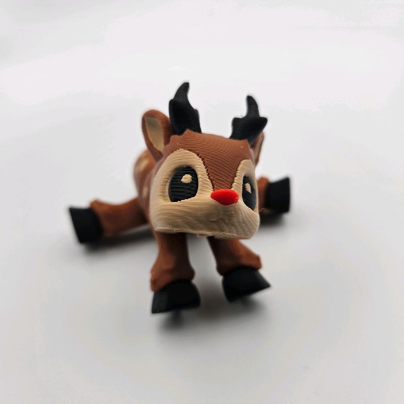 Reindeer 3D Printed Articulating Flexi Fidget