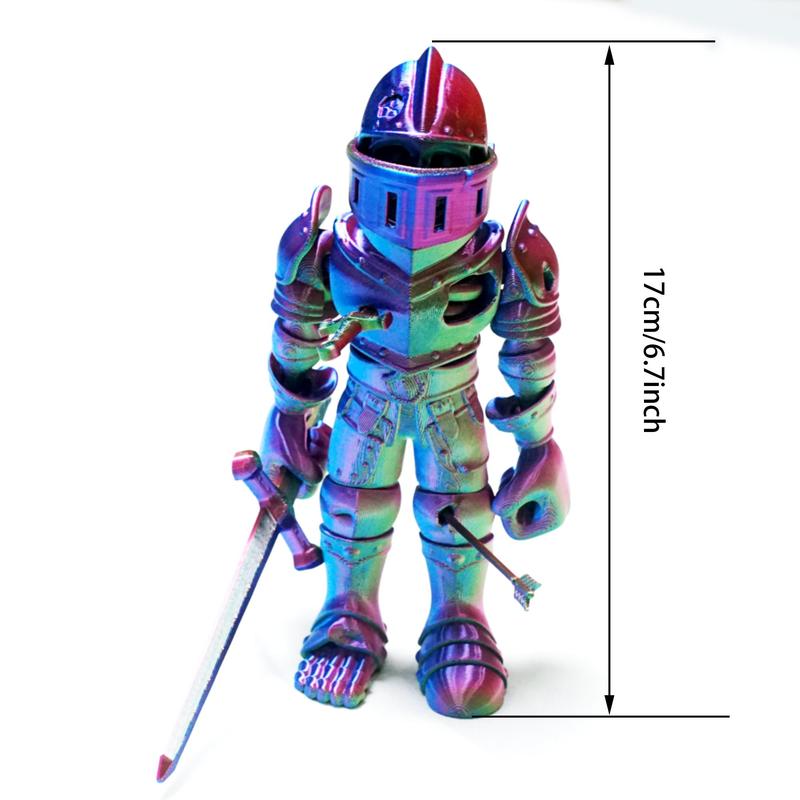 3D Skeleton Laser Warrior Model, Creative Flexible Joint Figure Toy, Birthday Surprise Gift & Desktop Decoration