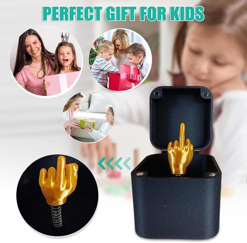 Middle Surprise Finger Gift Box, Finger Middle in a Box, Annoying And Gag Gift,Prank Pop Up Gift for Adults, Funny Prank Box for Office Desktop Decor