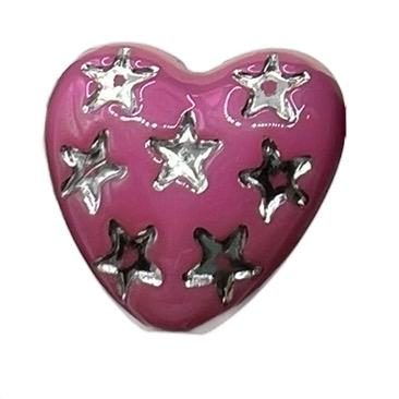 19.5mm Hearts with Star beads 30pcs for DIY Pens bead mix