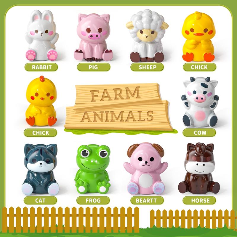 Learning Toy , 20PCS Farm Animals Toys Montessori Counting, Matching, Sorting Sensory Toys,Christmas Birthday Gifts Toys