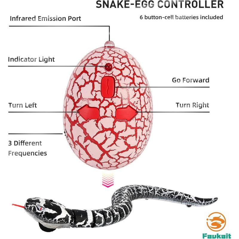 Remote Control Snake Toy RC&Robot Electric Snake Toy Fast Moving of Fake Rattlesnake Christmas Halloween Toys Party Favor Gifts Joke Prank for Kids Boys(Black)