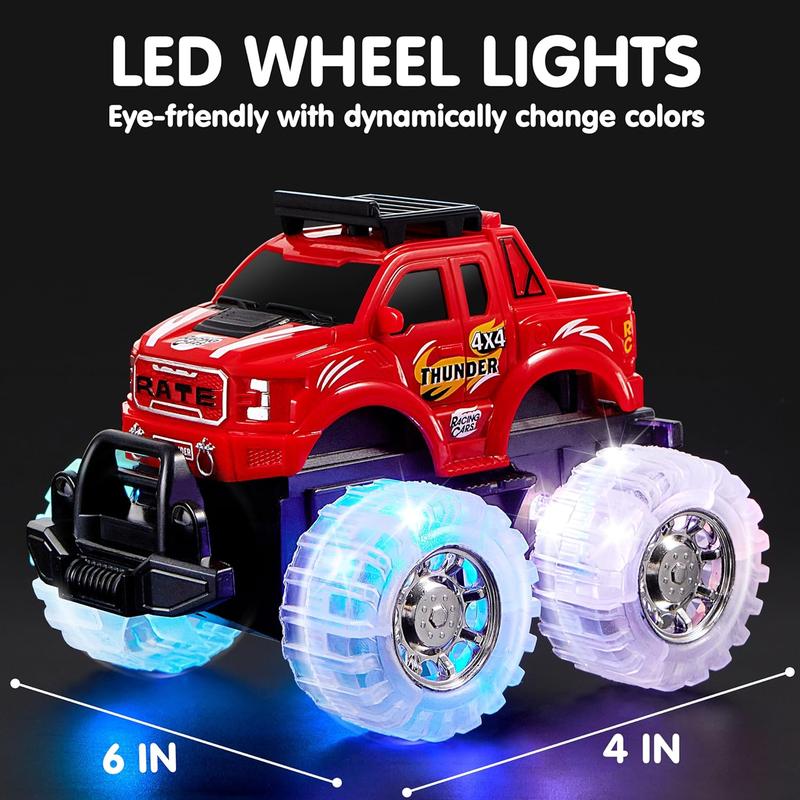 Christmas gift  3 Pack Light Up Monster Trucks for Boys and Girls - Motion Activated Light-Up Cars for Toddlers