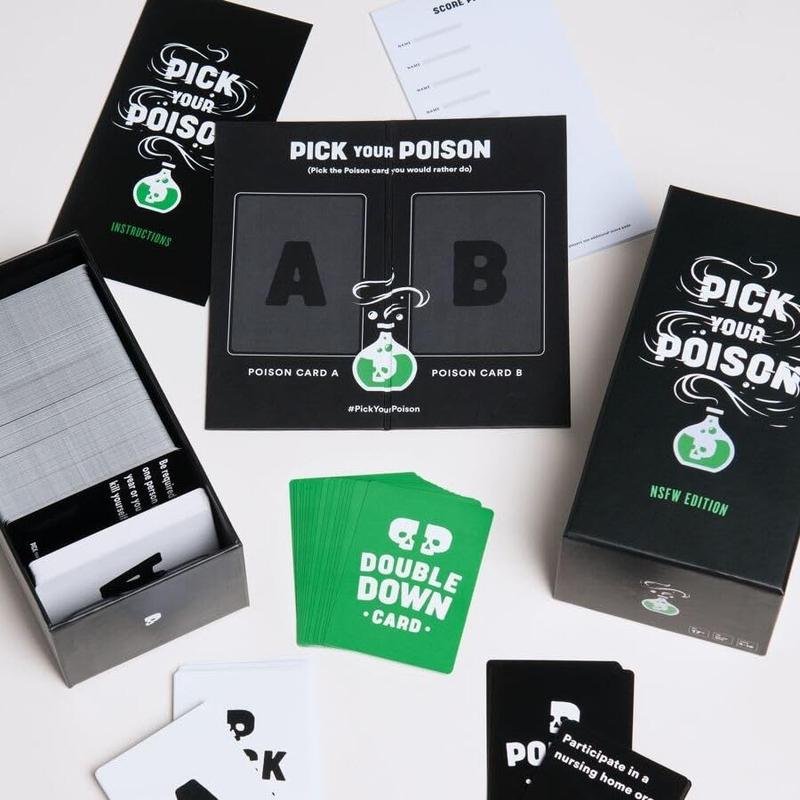 Pick Your Poison After Dark + Expansion Set Party Game - The “What Would You Rather Do?” Adult Card Game for College Students, Fun Parties & Board Games Night with Your Friends