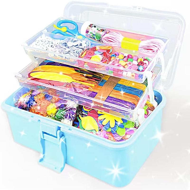 3000Pcs Arts and Crafts Supplies for Kids Crafts for Girls 8-12 Craft Kit with Pipe Cleaners Beads Crafts for Kids DIY School Supplies Set Crafting Box for Girls Boys Age 4-6, 6-8, 8-12 years Gifts