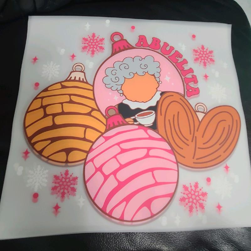 Abuelita pan dulce Merry Christmas DTF heat transfer sheet