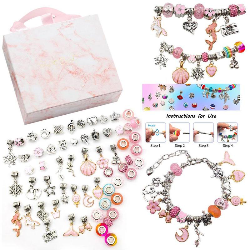 Creative DIY Handmade Crystal Bracelets, 63pcs set DIY Materials For Decoration & Jewelry Making