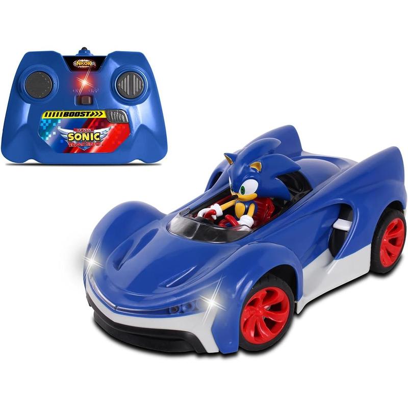 NKOK Team Sonic Racing 2.4GHz Radio Control Toy Car with Turbo Boost - Sonic The Hedgehog 601, Features Working Lights, Adjustable Front Wheel Alignment, Super Fun and Easy, Ages 6 and up