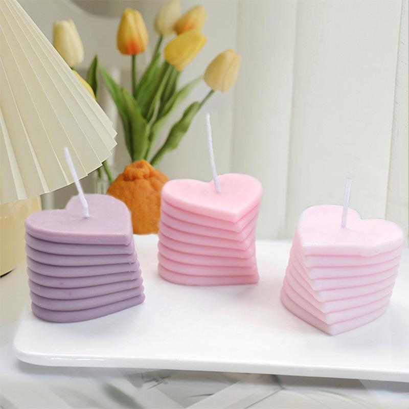 3D Spinning Heart Silicone Mold, DIY Candle Making Mold, Candle Making Tool For Home Decor