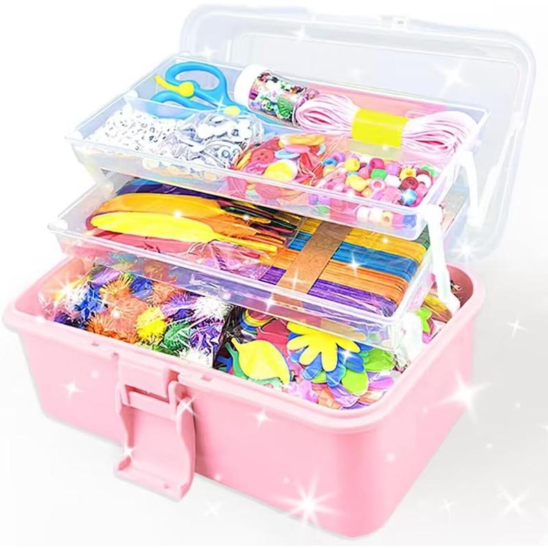 3000Pcs Arts and Crafts Supplies for Kids Crafts for Girls 8-12 Craft Kit with Pipe Cleaners Beads Crafts for Kids DIY School Supplies Set Crafting Box for Girls Boys Age 4-6, 6-8, 8-12 years Gifts