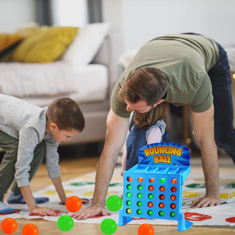 Connect 4, Connect 4 Game, Bounce Off Party Game Jumping Ball Tabletop Game, 4 In A Row Parent-Child Interaction Board Game Educational Toy For Family Travel Outdoor