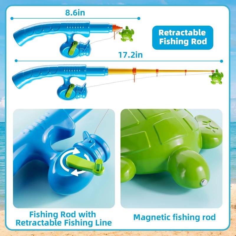 Fishing Toy , Bath Toy for Child, Lodestone Fishing Pole, Summer Water Toys for , Outdoor and Indoor Toys, Gifts for Birthday and Holidays