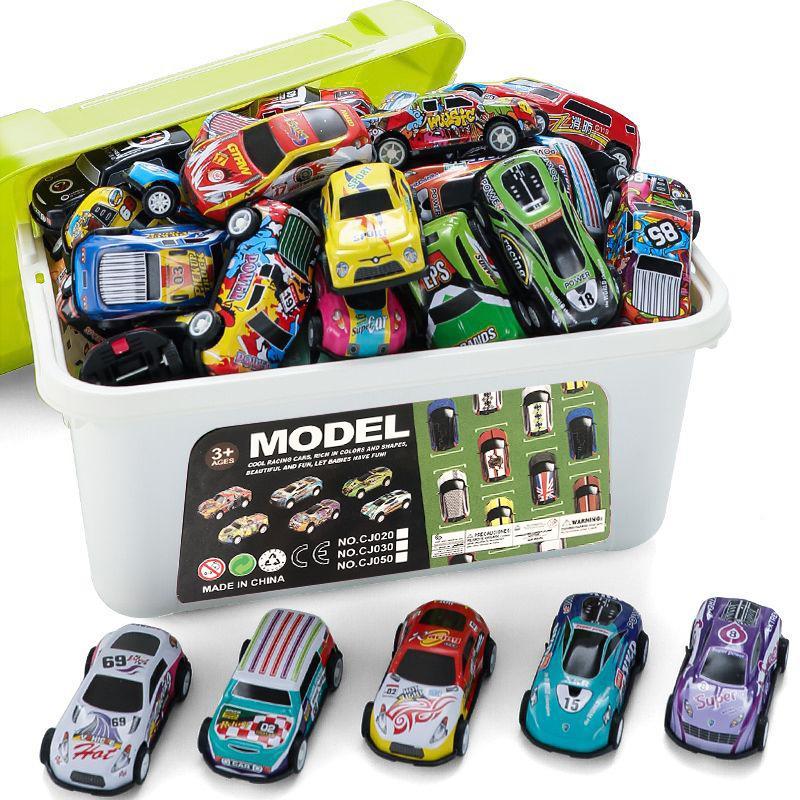 Random Car Toy with Storage Box, 20 30 50pcs Pull Back Car Toy, Classic Car Model Toy, Mini Toy Race Cars, Birthday Gifts