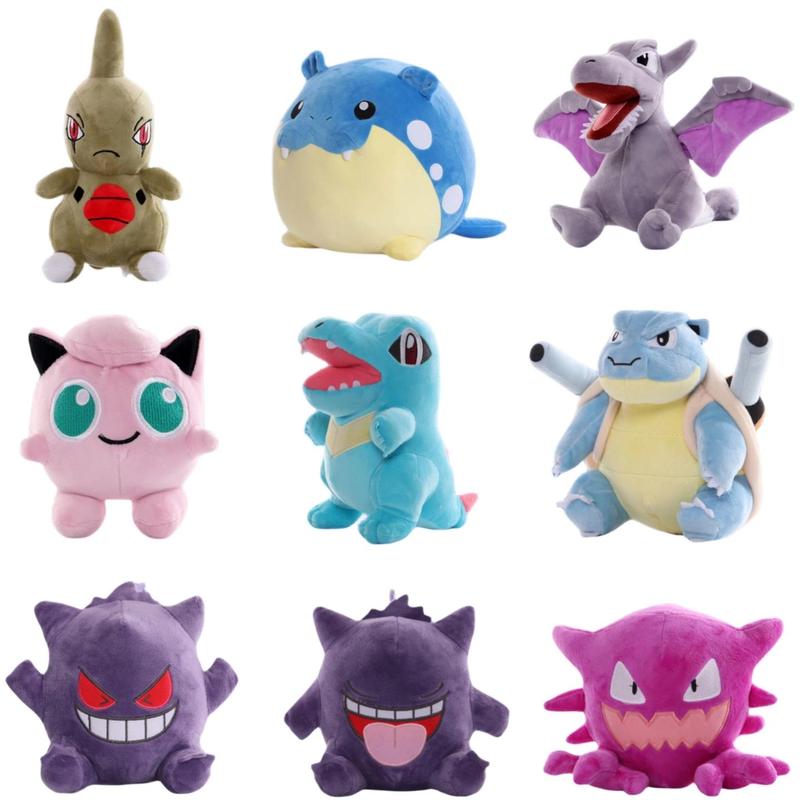 Pok3mon P1kachu Plush Blastoise Lapras Haunter Gengar Spheal Jigglypuff Peluche Kawaii Plushies Pillow Hobbies Exquisite Gifts