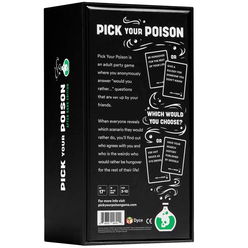 Pick Your Poison After Dark + Expansion Set Party Game - The “What Would You Rather Do?” Adult Card Game for College Students, Fun Parties & Board Games Night with Your Friends