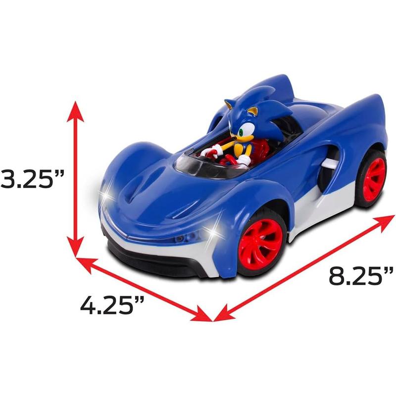 NKOK Team Sonic Racing 2.4GHz Radio Control Toy Car with Turbo Boost - Sonic The Hedgehog 601, Features Working Lights, Adjustable Front Wheel Alignment, Super Fun and Easy, Ages 6 and up