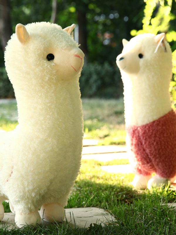 23cm 9.6-inch Cuddly Alpaca Doll Plush Toy, Soft Stuffed Animal Toy Furry Doll Pillow Cloth Doll Birthday Gift Toy Valentine's Day Xmas Christmas Wedding Anniversary Presents Gifts