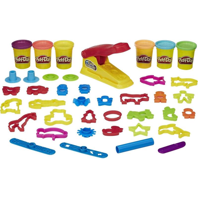 Play-Doh Fun Factory Deluxe Set, 31 Tools & 6 Cans, Christmas Gifts Girls & Boys, Kids Arts & Crafts, Preschool Toys, Ages 3+ ( Exclusive)