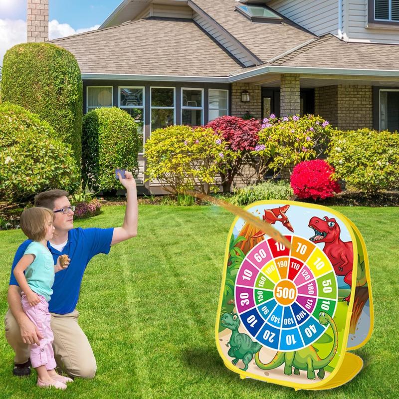 Bean Bag Toss Game-Toss Game Kit for ,Cornhole Board,Sandbag Throwing,Dart Board and Tic Tac Toe,Indoor Outdoor Throwing Games for Family Activity,Gifts for Age 3+ Years Old Girls Boys Toddlers