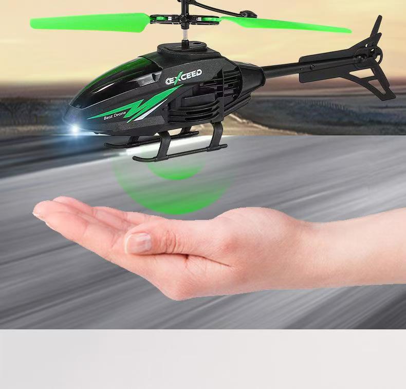 LED - lit Outdoor Mini Helicopter, Infrared - sensed, Flashing, Remote - controlled, Crash - resistant Hovering Sensing Aircraft, USB - rechargeable Toy