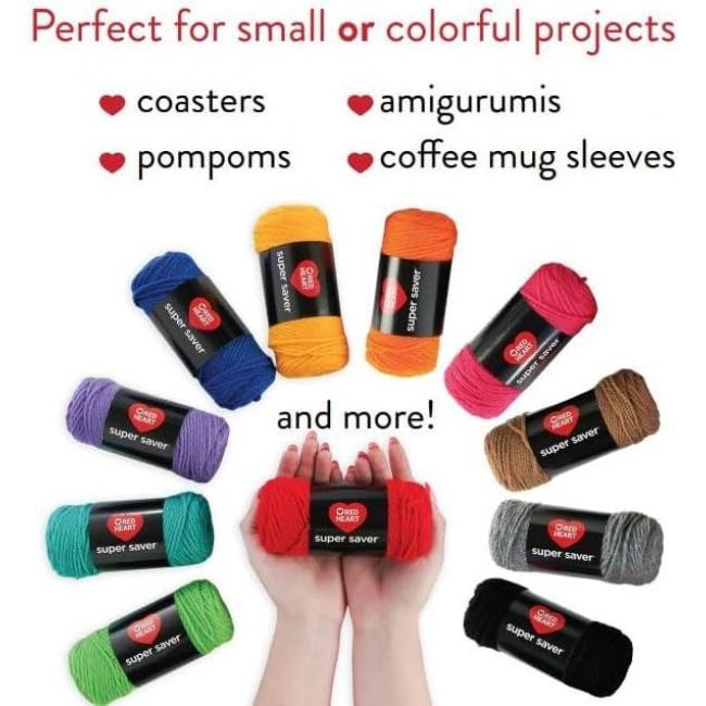 Red Heart Super Saver Super Yarn Craft Kit for Crochet & Knitting & Amigurumi Projects