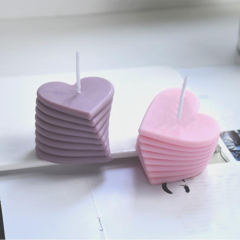 3D Spinning Heart Silicone Mold, DIY Candle Making Mold, Candle Making Tool For Home Decor