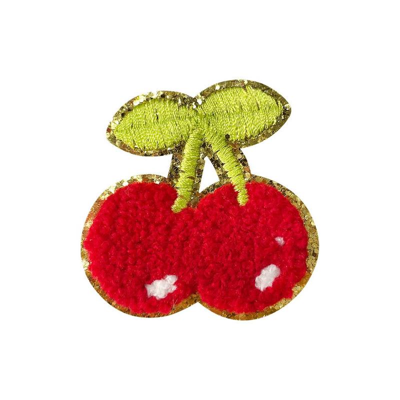 Cherry Pattern Embroidery Patch, Cute Fruit Cherry Embroidery Stitch, DIY Embroidery Supplies for Clothes, Bag, Hat, Scarf, Jacket