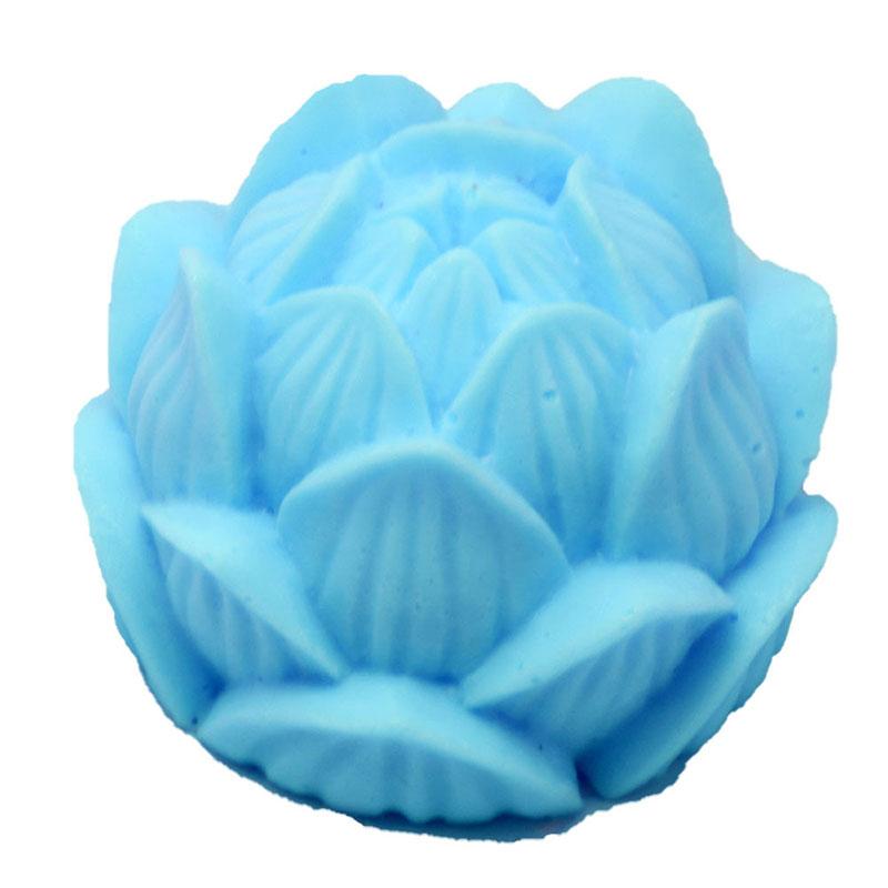 Aromatherapy Candle Silicone Mold 3D Lotus Flower Shape Soap Silicone Mould DIY