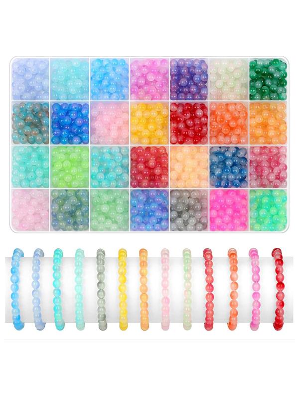 6mm Ombre Color Glass Bead, DIY Jewelry Making Supplies for Bracelet Necklace Earrings, Fashion Accessories for Women & Girls