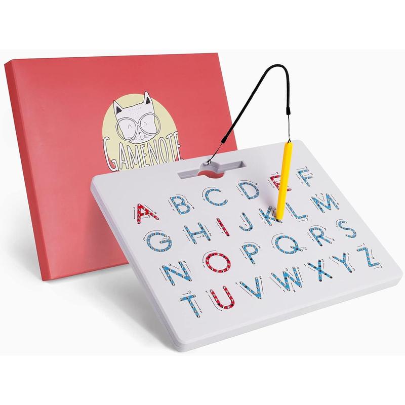 Double Sided Magnetic Letter Board - 2 in 1 Alphabet Magnets Tracing Board  ABC Letters Uppercase & Lowercase Practicing Learning Toys