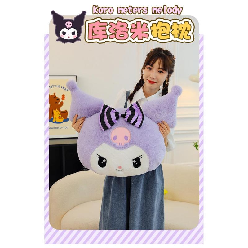 50- 70cm Sanrio Plush Kuromi Melody Pillow Cushion Cute Cartoon Doll Sofa Valentine Day Kawaii Girlfriend Birthday Present