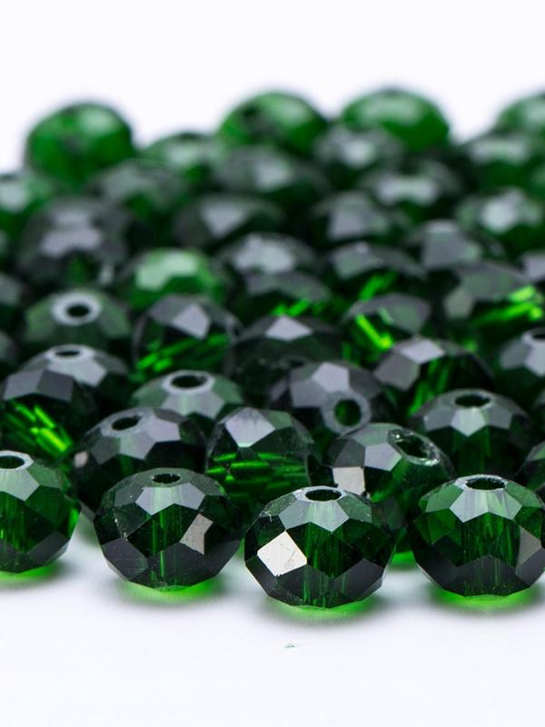 Artificial Crystal Beads, Mixed Size Green Glass Beads, DIY Decorative Beads for Jewelry Making, Fashion Accessories for Bracelet & Necklace