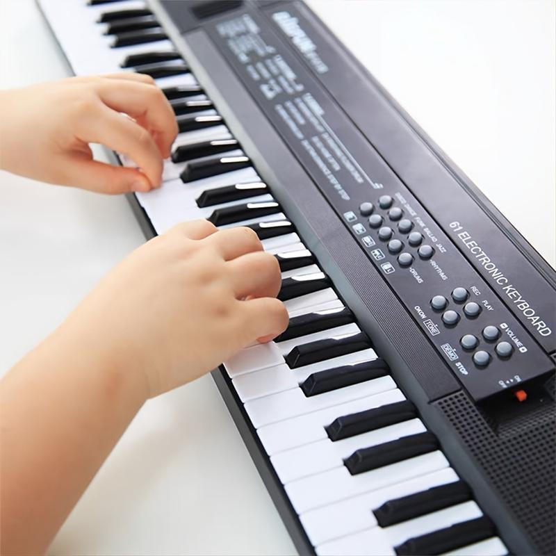 54 Keys Electric Piano Keyboard with Microphone, 1 Count Early Education Digital Music Teaching & Learning Toys Piano Instrument Toy for Kids, Musical Keyboard & Piano Toy