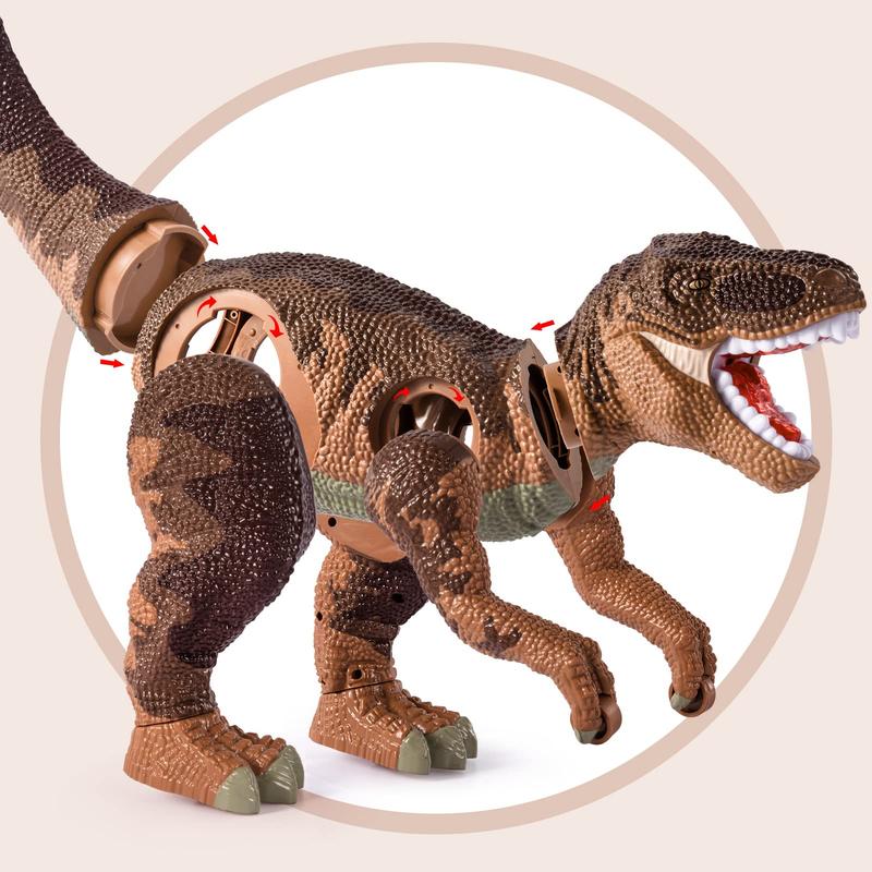 Christmas GiftLarge Dinosaur Toys , Jumbo Tyrannosaurus Rex with Mist Spray, Lights and Sounds, One Big T-rex Stored 4 Dinosaurs and 6 Mini Dinos