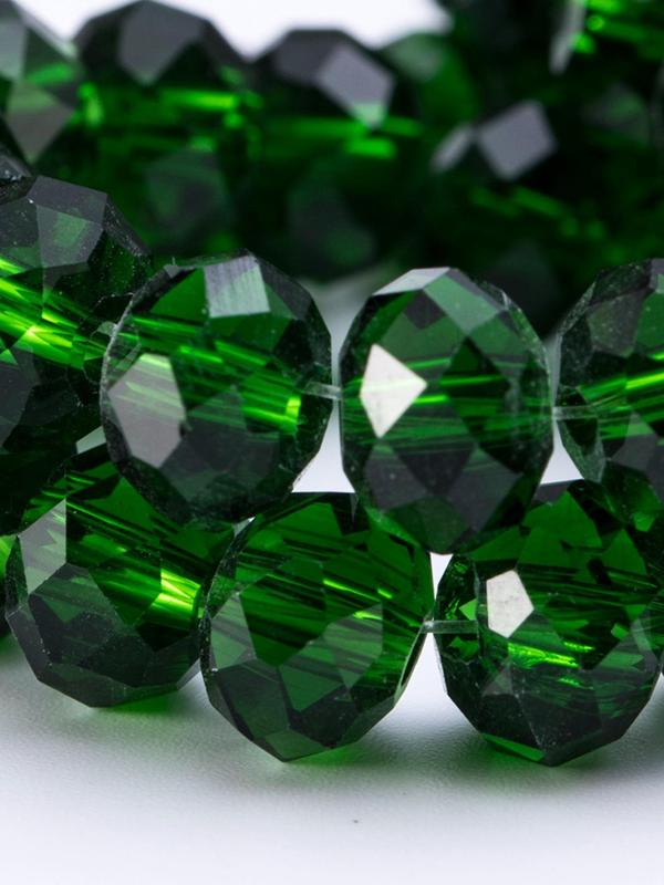 Artificial Crystal Beads, Mixed Size Green Glass Beads, DIY Decorative Beads for Jewelry Making, Fashion Accessories for Bracelet & Necklace