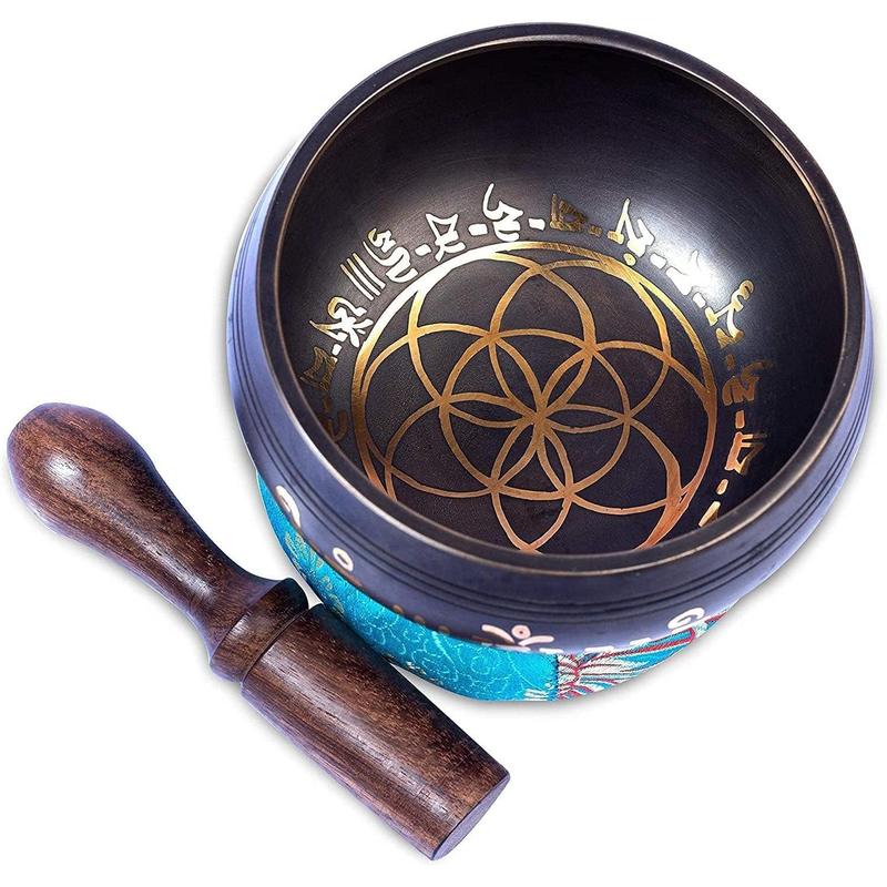 Tibetan Singing Bowl Set Bronze - Master  Grade - Authentic Handcrafted Sound Bowl by