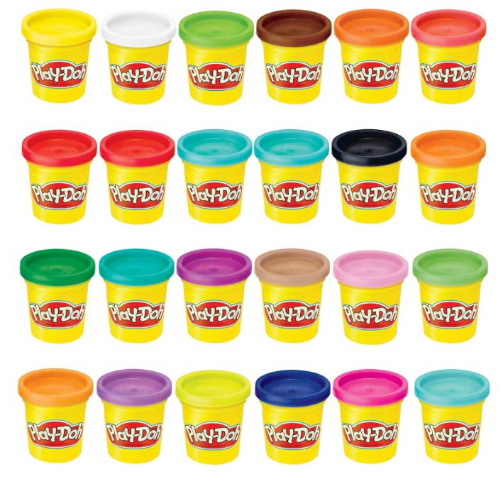 Play-Doh Modeling Compound 24-Pack Case of Colors, Non-Toxic, 3 Oz Cans of Assort. Colors, Non Candy Halloween Handout Toys