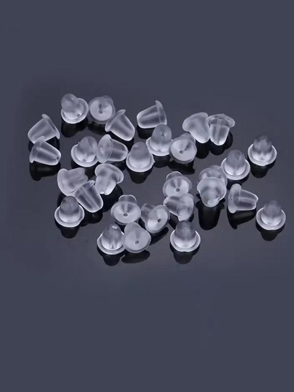 Clear Silicone Ear Plugs, Summer Ear Safety Back Plugs, DIY Jewelry Making Supplies for Bracelet Necklace Pendant