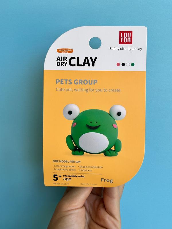 DIY Air Dry Clay 12 in 1 - Cute Pets, Cute Space, Cute Dinosaurs- Soft + Ultra Light, Safe and Non-Toxic loufor clay air dry craft