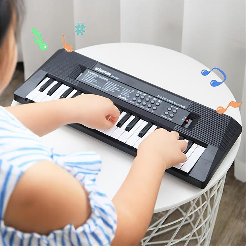 54 Keys Electric Piano Keyboard with Microphone, 1 Count Early Education Digital Music Teaching & Learning Toys Piano Instrument Toy for Kids, Musical Keyboard & Piano Toy