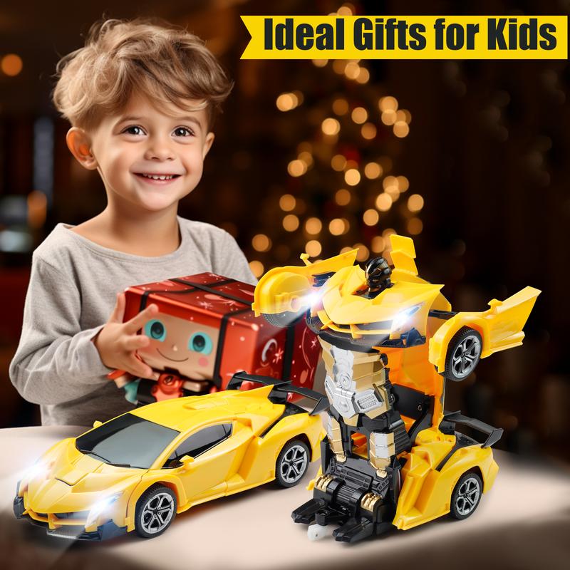 Transforming Robot Car, 1:18 Remote Control Super Car with One-Button Deformation & 360° Drifting – Perfect Gift for Boys & Girls