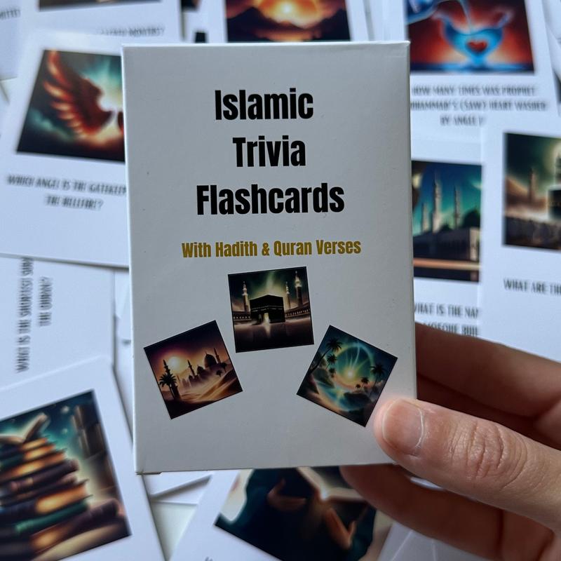 Islamic Trivia Cards with Hadith and Quran Verses, Islamic Question and Answer, Islamic Game Card, Islamic quiz game, Islamic educational cards, Islamic Flashcards, Muslim Game, Muslim Trivia, Islamic Studies, Islamic Game, Muslim Gift, Islamic Gift, Eid