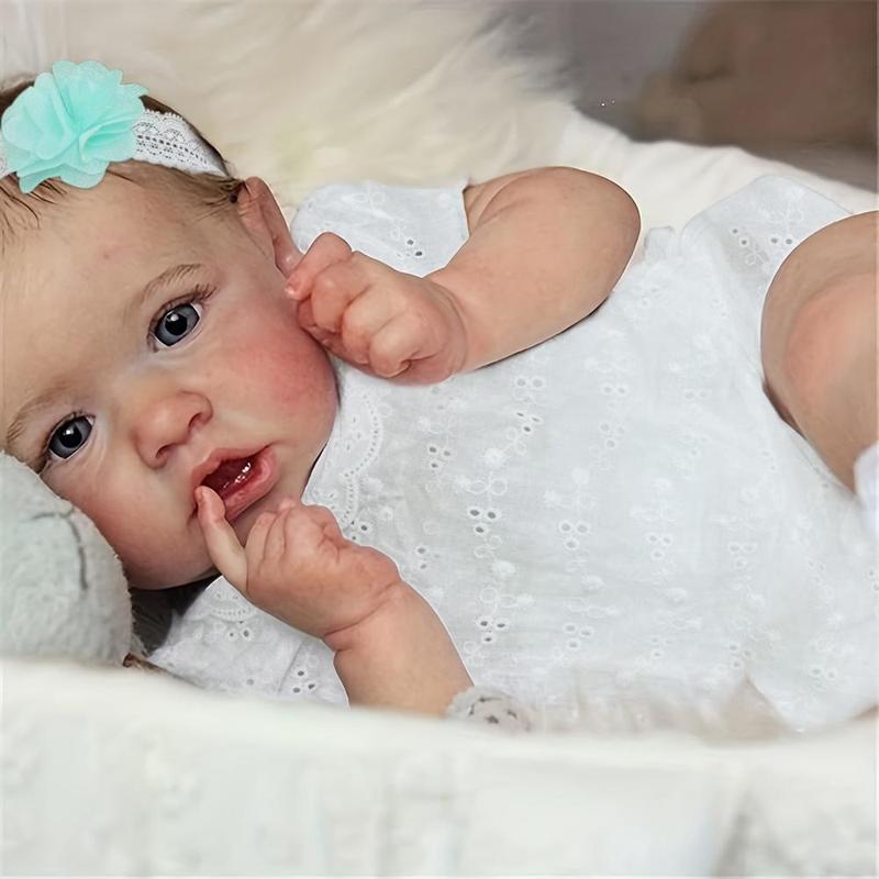 18 Inch Cute Reborn Doll, Soft Lifelike Newborn Doll, Realistic Teenager Doll, Lovely Doll for Kids, Birthday Gift, Holiday Gift